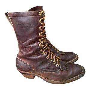 Hathorn Packer Ranch Boots Brown Leather Men size 8.5 D